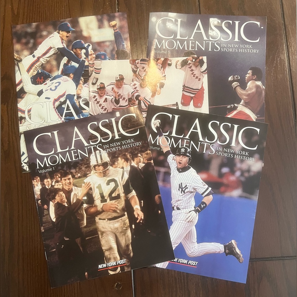 Classic Moments in New York Sports History Magazine New York Post 5 Volume Set